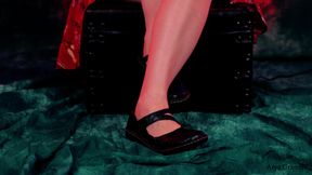 Double crossed twisted legs just sitting video