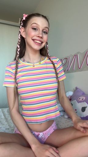 Petite teen amateur babe shows off her cute onlyfans content