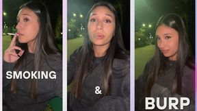 SHAMELESS: smoking & burping in public