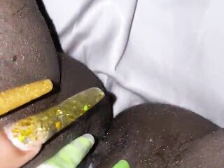 Black Playing With Soaked Snatch After Watching Porn