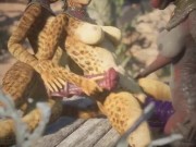Dragon futa fills a Cat Girl with her Cock