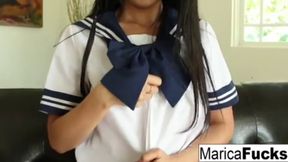 Marica's Steamy House Walk Ends with Intense Solo Pleasure Moments