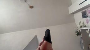 taking off my sweaty socks