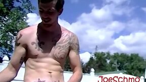 bareback fucking this inked dude hard til I cum in his ass