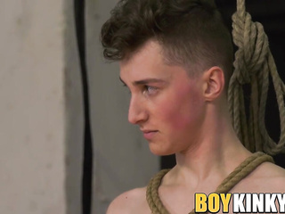 Sub twink dommed & jacked off by master until he cums