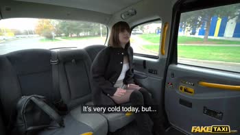 Ride Share Romance: Petite Brunette Warms Up for a Wild Ride