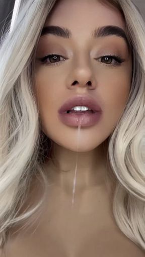 POV : Spitting in your stupid fucking face in a sheer bra