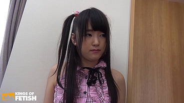 Shy Japanese teen blows a experienced man with big dick and gets cum on face