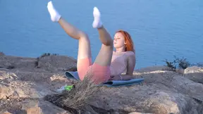 Legs Workout - Outdoor Calming Yoga on a Cliff!