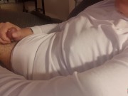 Amputee with Lymphedema cums and plays with his nipples | my weird disability devotee chubby