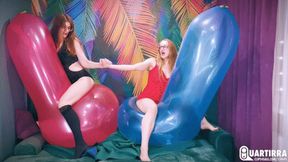 Q827 Mariette and Cosette do a perfect nonpop ride of RX36 Longnecks - 1080p