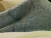 Massager takes me from soft to hard - cum fountain thru boxers