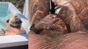 POV Cute Milf with her favourite toy in Jacuzzi PIP Behind the scenes how video was made
