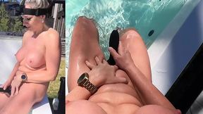 POV Cute Milf with her favourite toy in Jacuzzi PIP Behind the scenes how video was made