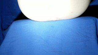 Inserting penis and testicles into a fleshlight