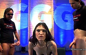Cute german slut enjoys bukkakes and blowjobs