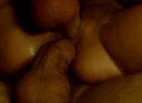 Perfect blonde babe fucking two guys
