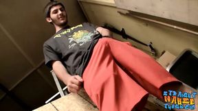 Straight thug Daniel Delong cums after masturbating solo