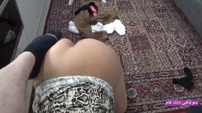 Intimate Moments with a Curvy Persian Beauty in the Lounge - Discover the Allure!