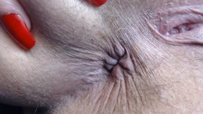 Asshole extreme closeup hairy