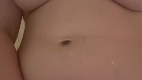 Cute slut plays with her pink pussy with panties stuffed in her mouth