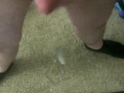 HUGE cumshot on mirror