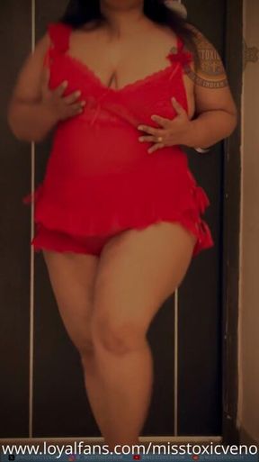 Flaunting My Sexy Red Lingerie This Xmas 2024 – Naughty Boys, Let’s Celebrate!