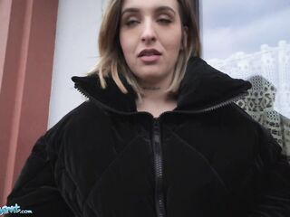 Public Agent Sexy Latin Babe Hottie Shows her Bazookas on the Street