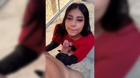 Latina girl dresses up as an Elastigirl for him on Halloween POV