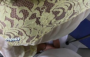 Stranger horny milf touch my dick in subway - cock rubbing handjob in public train