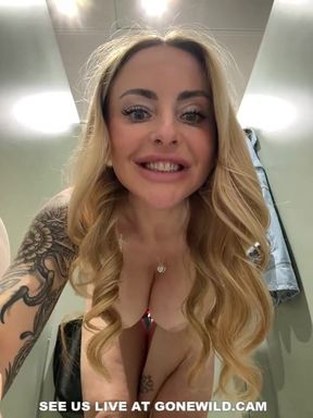 Nude Blonde Tease in Locker Room