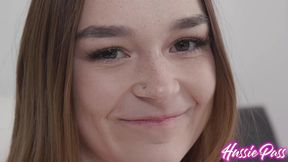 teen della cate gets her tight little holes filled by two big cocks!