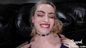 Hot babe Emily Belle's Sticky Bukkake Facials