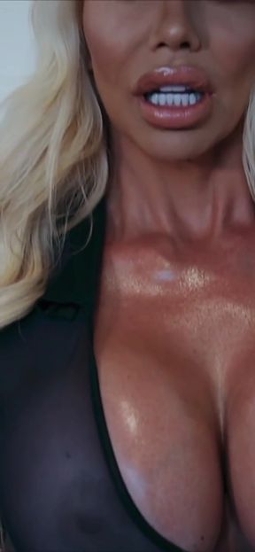 Big-titted bimbos tease in POV