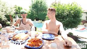 TWINKPOP - Markus Kage Can't Get Enough Of His Twink Stepson Benjamin Blue's Mouth Around His Cock