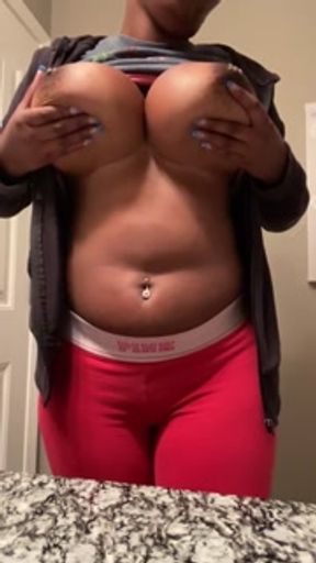 Slo mo bouncing ebony titties