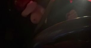 Italian Big Tits MILF Artemisia Love Sexy Car Ride Driving Around Smoking a Cigarette and Flashing Her Big Juicy Boobs