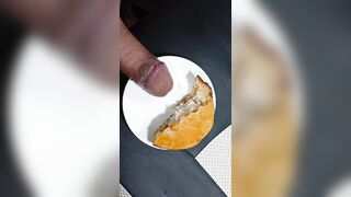 I jizz in a pie while dressed in mittens before gobbling it.