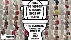 The Absolute Best Compilation! 5 Hours of Daily Toilet Sounds 56 Videos 1100$ Worth Of Toilet Fetish Clips!