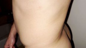 Spanking and spreading booty cheeks