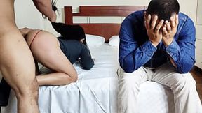 -wife pays debt, cuckold scene - wife fucked in front of me