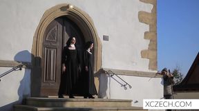 2 stunning natural breasted catholic Nuns go down on each other