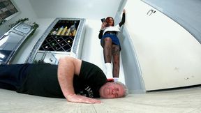 Standing On His Head In Her Sexy Heels FLOOR CAM (4K)