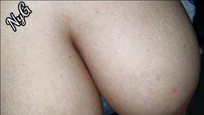 confinados por el covid19, bajamos al garage y ninfa me hace una mamada. video especial red completo con corrida en sus tetas y sin m&uacute;sica ni efectos.