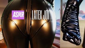 Latex Catsuit Giantess JOI – Foot Fetish Tease with Domina (ASMR)