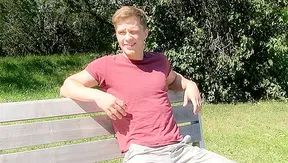 Hot EU Amateur Rides Fat Cock Outdoors - XXX Gay ACTION!