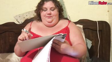 Lilium Ruby answers questions while she rubs her thick thighs together