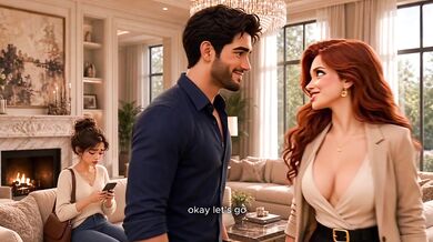 Cheated With Hot Redhead Realtor Big Tits Wife Join Threesome FFM Cartoon