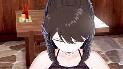 Watch this stunning anime babe get her full bosom stretched by a well-hung dude