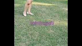 rupali on a walk in the open area